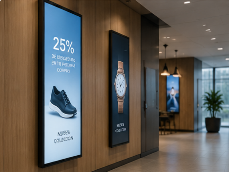 Displays especiales para señalización digital en espacios comerciales | G4 Technology
